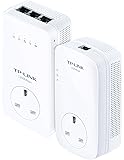 TP-Link 1200 Mbps Dual Band Gigabit Passthrough AC1200 Powerline Adapter, Range Extender, Broadband/Wi-Fi Extender, Wi-Fi Booster/Hotspot, Wi-Fi Clone, Wi-Fi Auto-Sync, UK Plug (TL-WPA8630PKIT)
