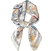 Onllh 100% Mulberry Silk Scarf for Women Hair Lightweight Square Neckerchief Wrap For Head Scarves 21"