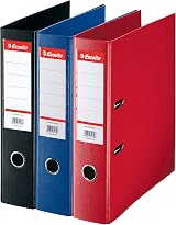 Esselte 3x A4 Lever Arch File Set 550 Sheet Capacity Red Blue Black view 4
