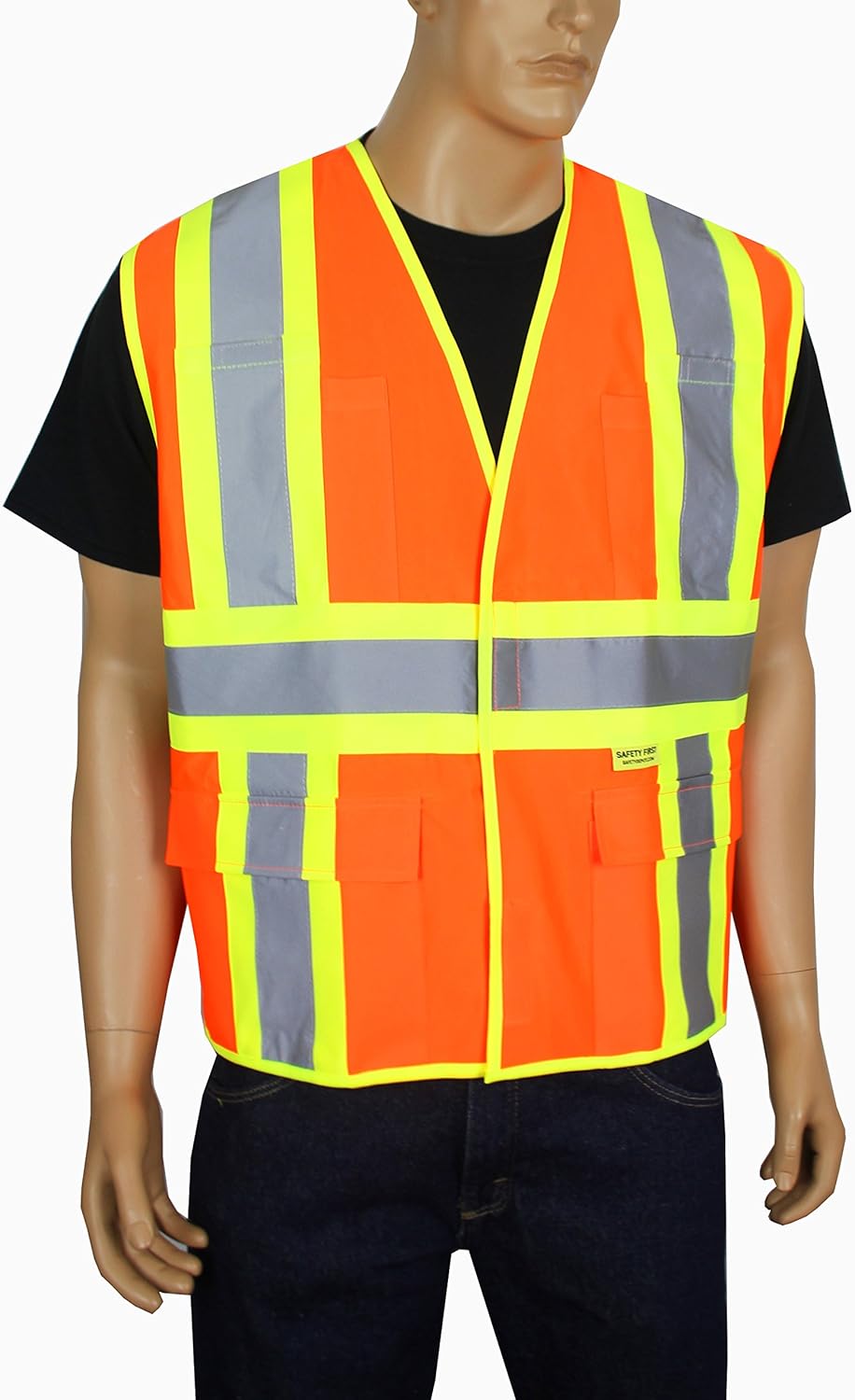 Safety Depot Class 2 Safety Vest Reflective Two Tone Hook & Loop