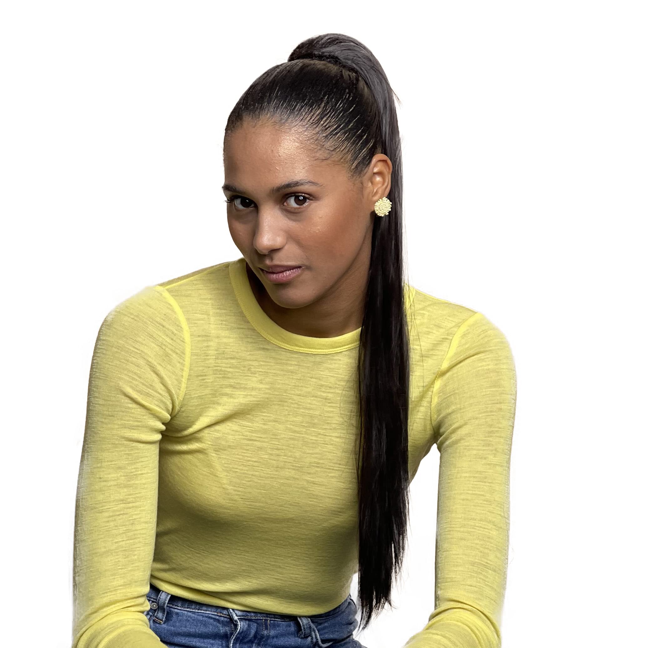 CAISHA 26" Hairpiece Ponytail Long Hair Extension Drawstring Straight Black-Brown PH603 โ image 1