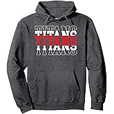 Titans Fan Design Red Pullover Hoodie