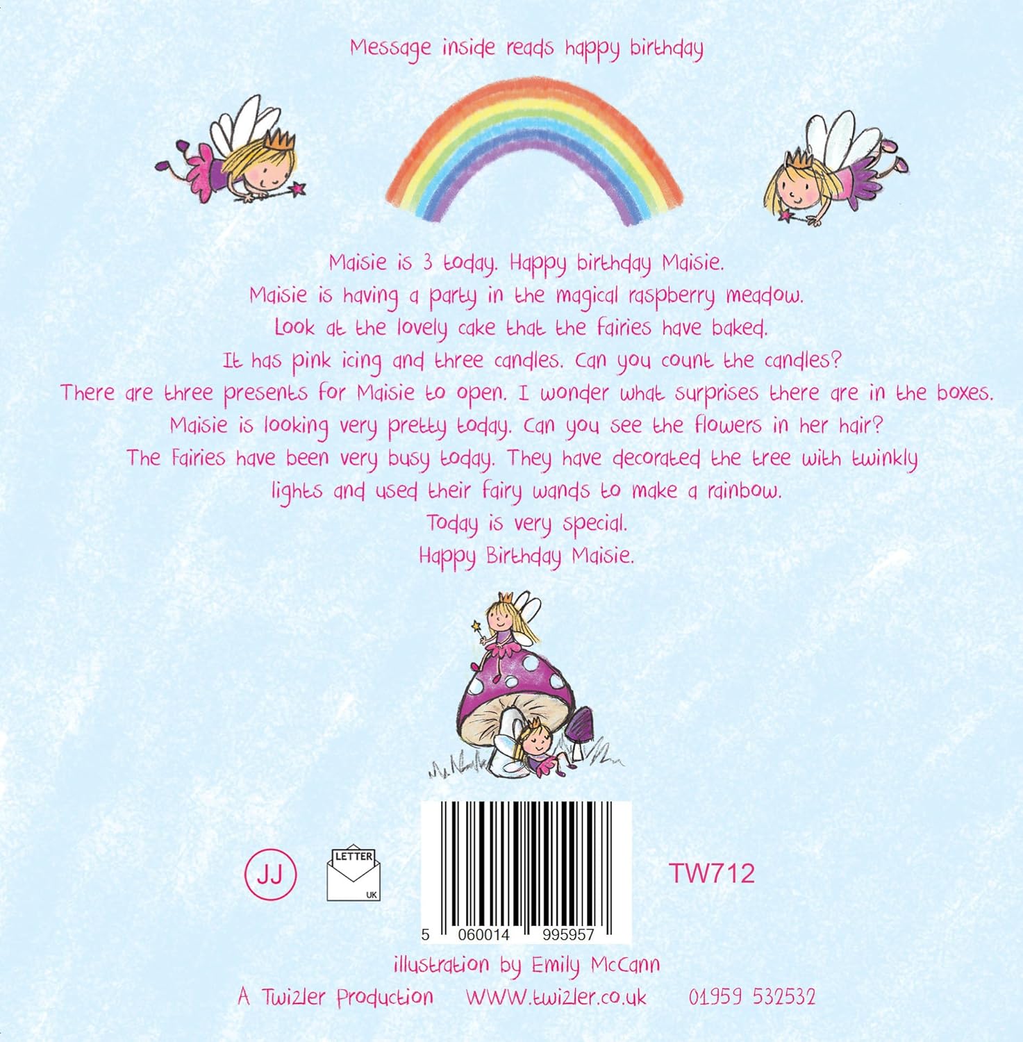 Twizler 3de Verjaardagskaart Voor Meisje Met Magische Eenhoorn Feeen Regenboog En Glitter Drie Jaar Oud Leeftijd 3 Kinderen Verjaardagskaart Meisjes Verjaardagskaart Gelukkige Verjaardagskaart Amazon Nl