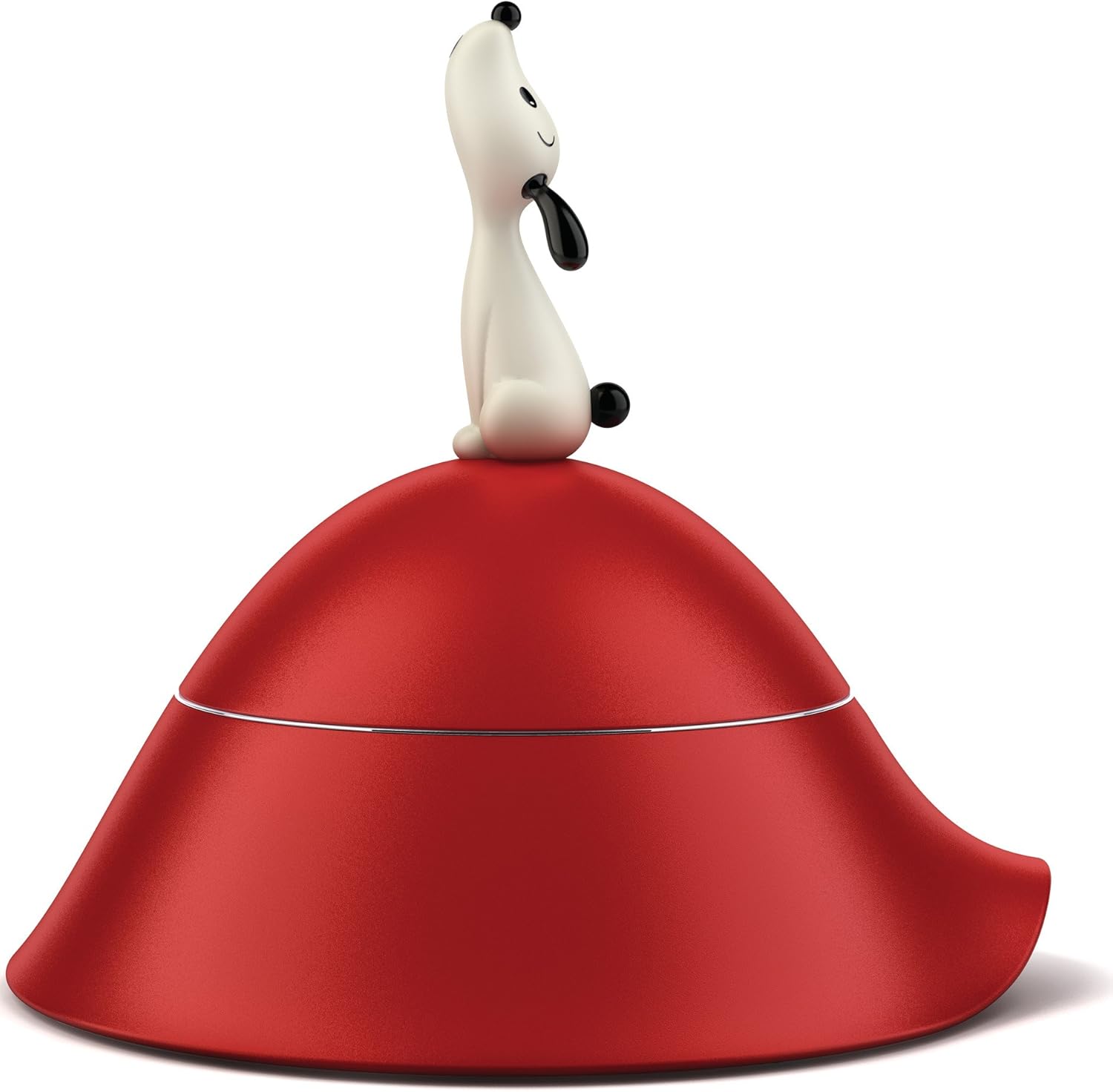Adi Alessi Lulà Dog Bowl with Lid in 18/10 Stainless Steel & Red Thermoplastic Resin Amazon.co