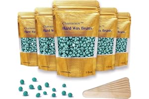 Charmonic 1.1 lb/ 500g Wax Beads, Hard Waxing Beads for Face, Eyebrow, Brazilian, Legs, Body and Bikini Hair Wax Removal, Wax Beans, At Home Waxing Kit for Women & Men