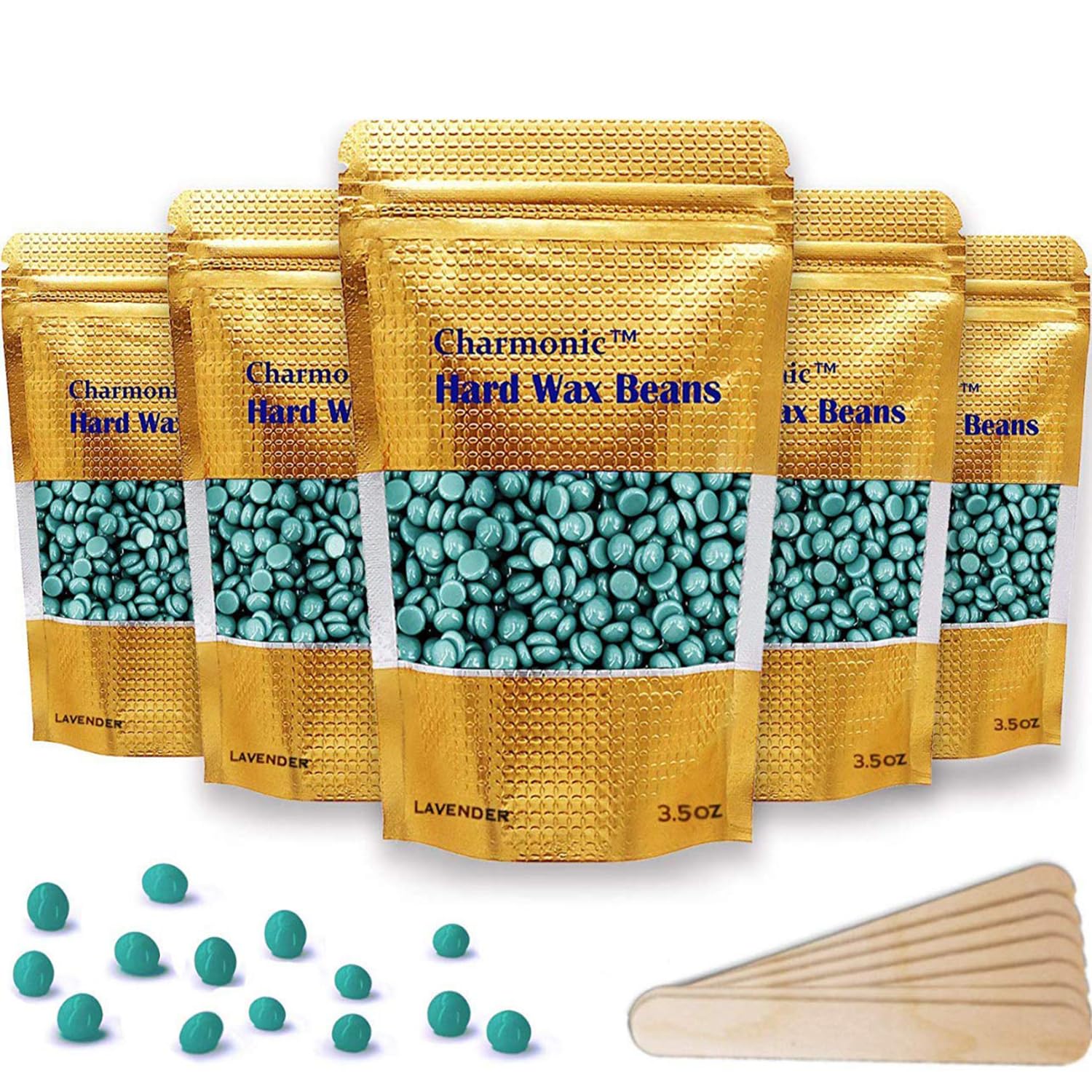 1.1 lb/ 500g Wax Beads, Hard Waxing Beads for Face, Eyebrow, Brazilian, Legs, Body and Bikini Hair Wax Removal, Wax Beans, At Home Waxing Kit for Women & Men