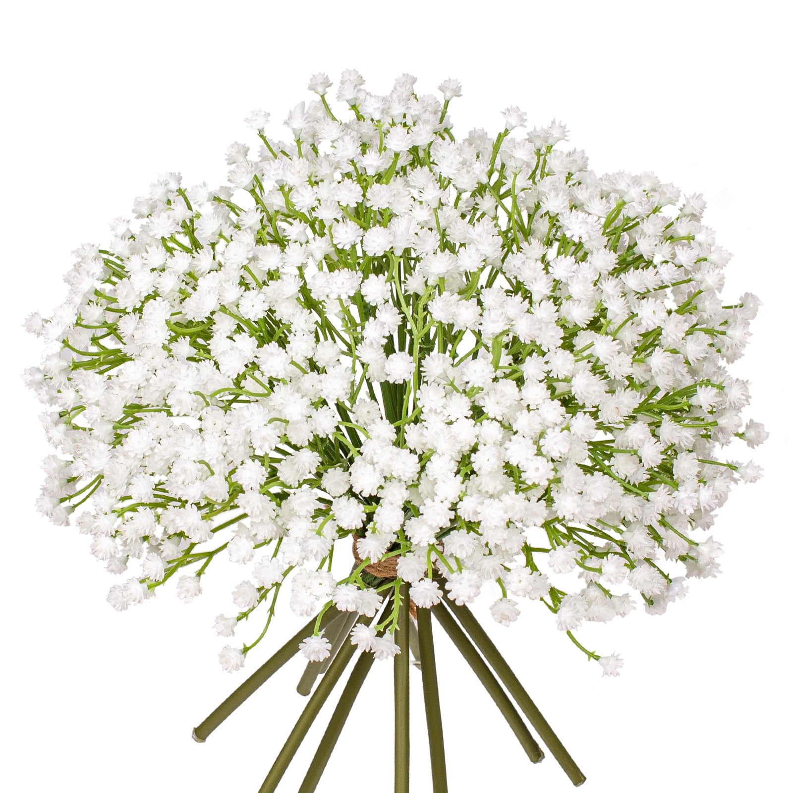Briful 10 Packs (30pcs) Gypsophila Artificial Flowers Baby's Breath Fake Flowers, White Artificial Flowers Gypsophila Flower Stems for Floral Arrangement Home Wedding Decor