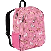 Wildkin 15-inch Kids Backpack – Durable, Padded, Adjustable for School & Travel - Wild Horses