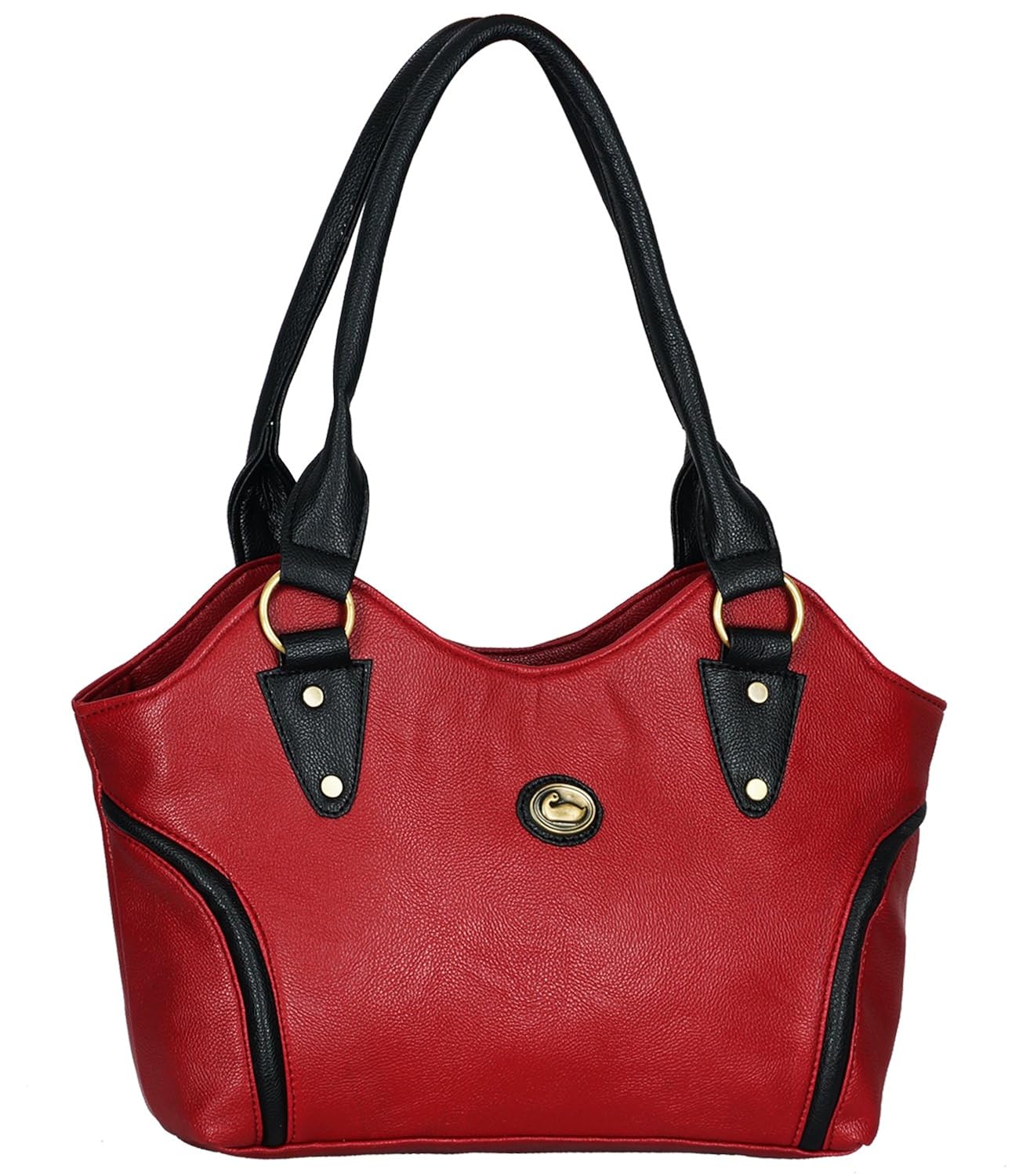 fristo women's handbag (frb-039, maroon and black)