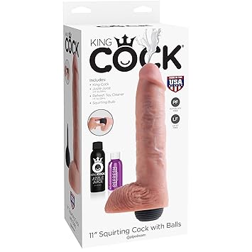 Pipedream Products King Cock 11 Zoll Squirting W/Balls-Flesh