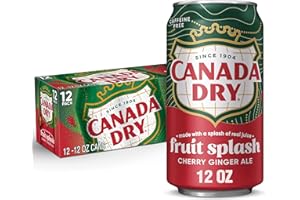 Canada Dry Cherry Gingerale Fruit Splash 12oz, Pack of 12