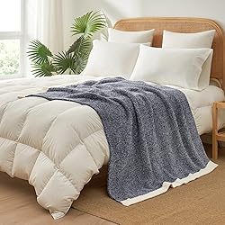Snuggle Sac Heather Navy Throw Blanket for