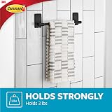 Command Bath Hand Towel Bar Matte Black 1 Bar 4 Water-Resistant Strips 1.3 kg view 5