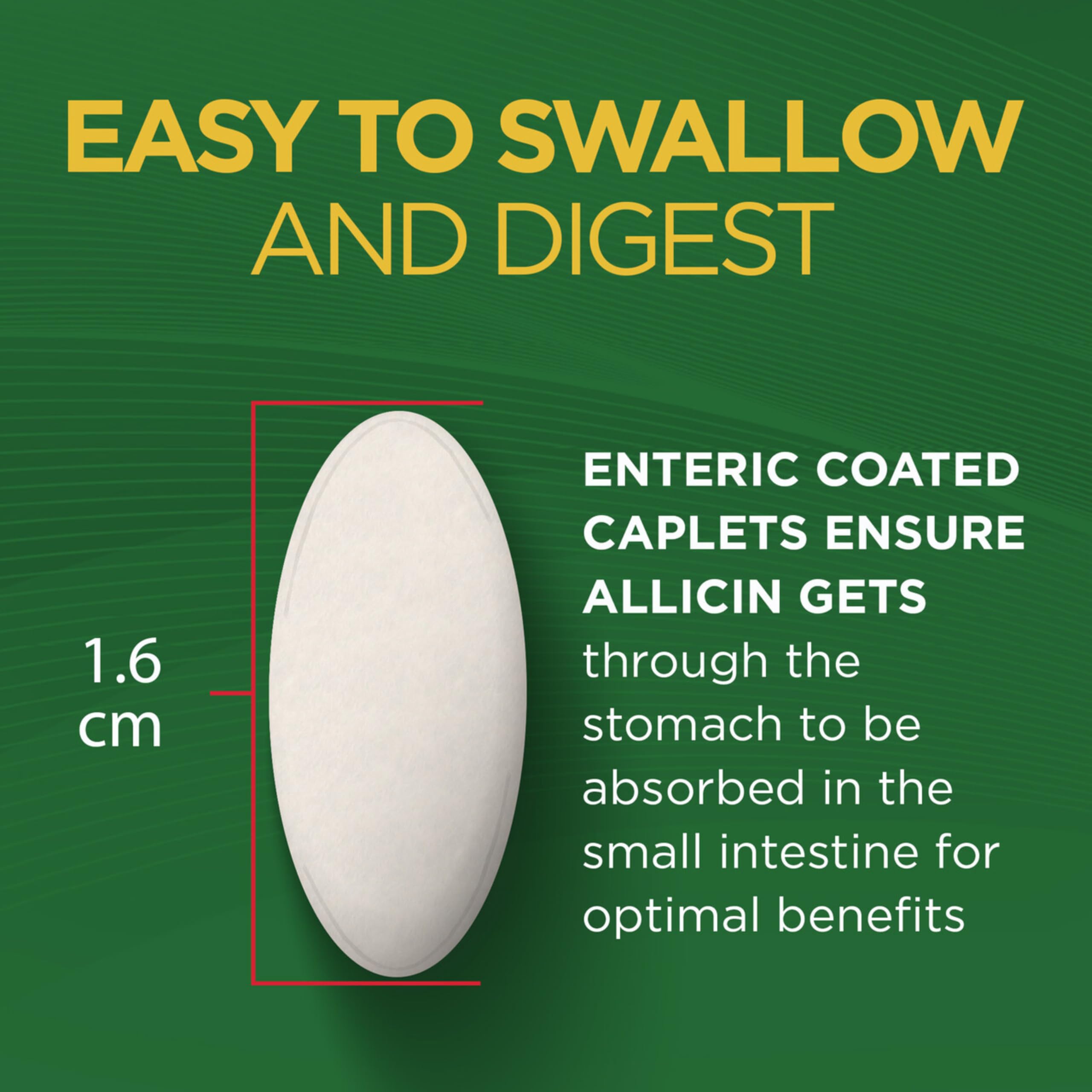 Garlique Garlic Extract Supplement, Healthy Cholesterol Formula, Odorless & Vegan, 60 Caplets