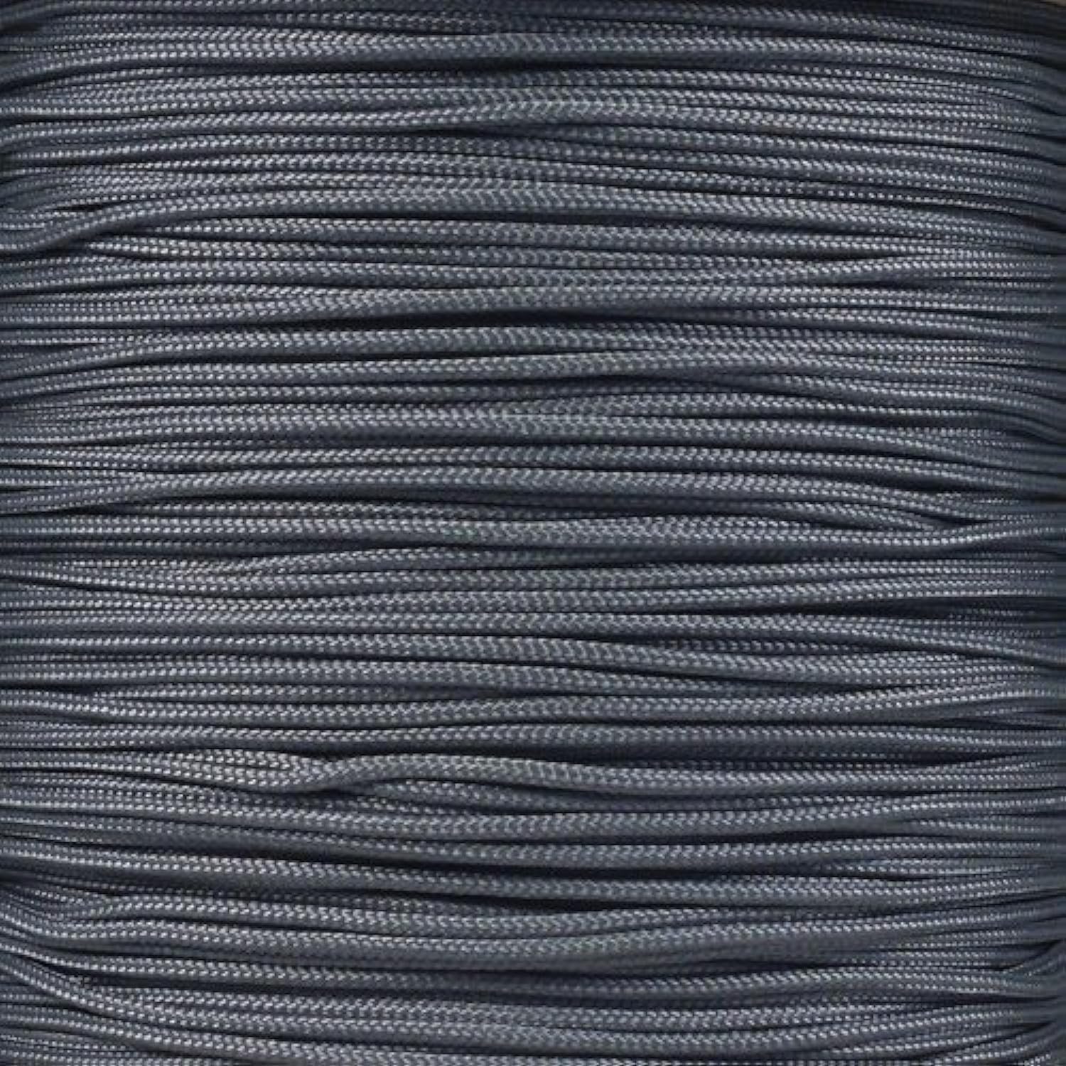 PARACORD PLANET | 95 Paracord Rope, 1/14" (1.75mm) Diameter, & 95 LB Tensile Strength – Great for Camping, Survival, Arts/Crafts & More | Charcoal Gray, 100 FT Hank