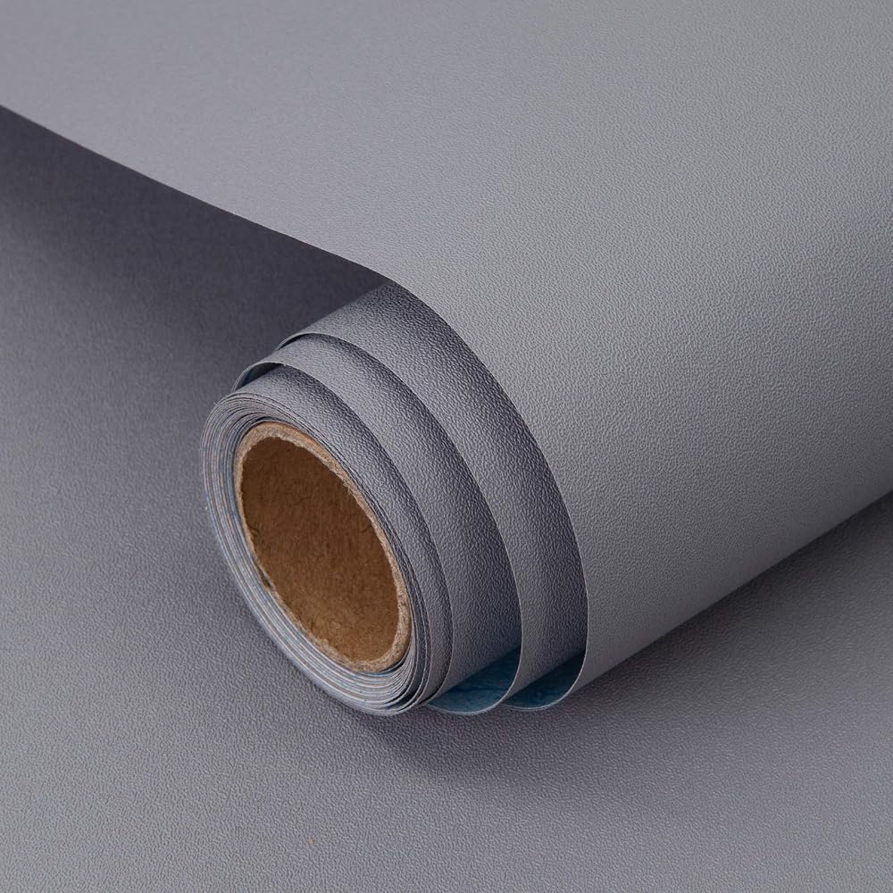 Decoroom Light Grey Self Adhesive Vinyl Wrap 30x300cm Peel and Stick Wallpaper