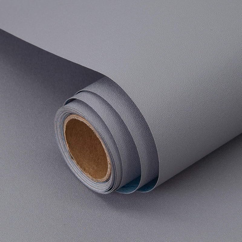 Decoroom Light Grey Self Adhesive Vinyl Wrap 30x300cm Peel and Stick Wallpaper