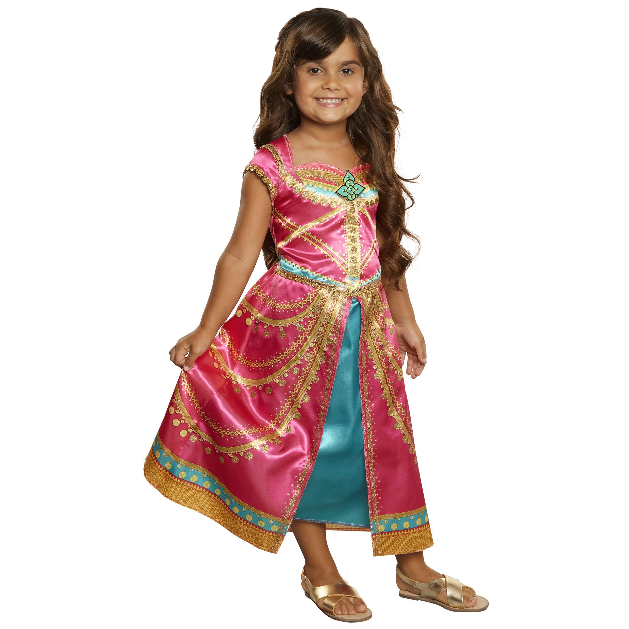 Disney Aladdin Jasmine Dress Costume Pink Fuchsia outfit in