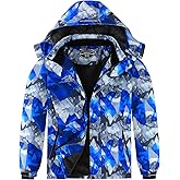 Boy's Waterproof Ski Jacket Warm Winter Snow Coat Kids Fleece Snowboarding Jackets Thick Hooded Windproof Coats