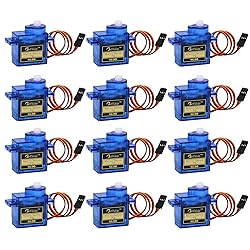 Beffkkip RC Servo 12Pcs SG90 9g Micro Servos for RC