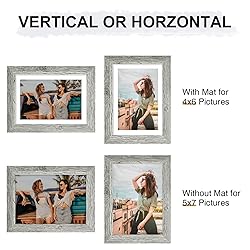 Vittanly 5x7 Picture Frame for Wall, Display 4x6
