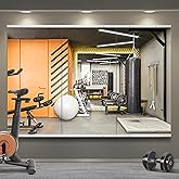TRAHOME Home Gym Mirror for Wall,48x24x3PCS Full Length,Glass Frameless Body Large Mirror for Home Gym,Workout,Bedroom,Garage(Silver)