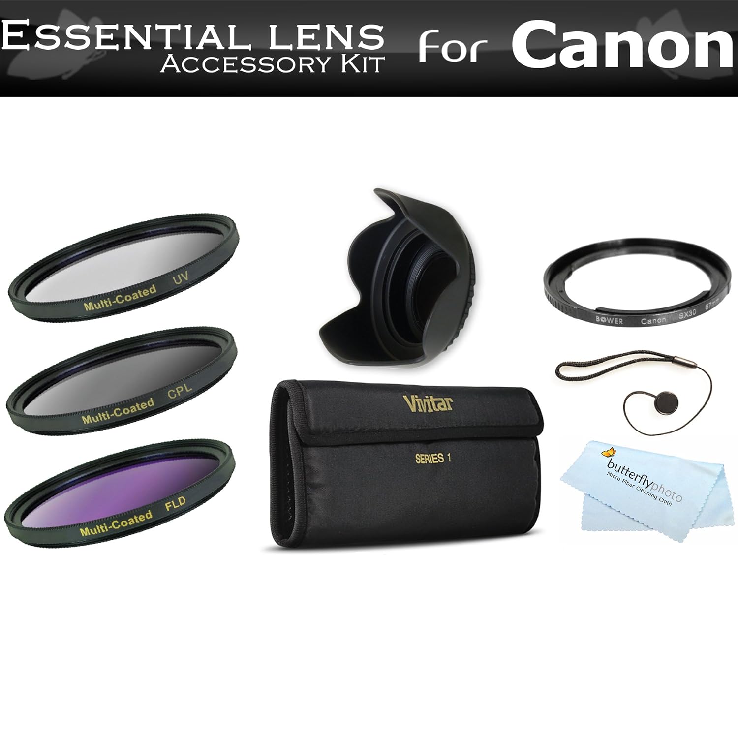 67mm Filter Kit For The Canon Powershot SX30 IS, SX40 HS