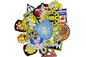 HIESPU STORE 17pcs Magic Movie Film Halloween Costume Cosplay Embroidered Iron On Patches