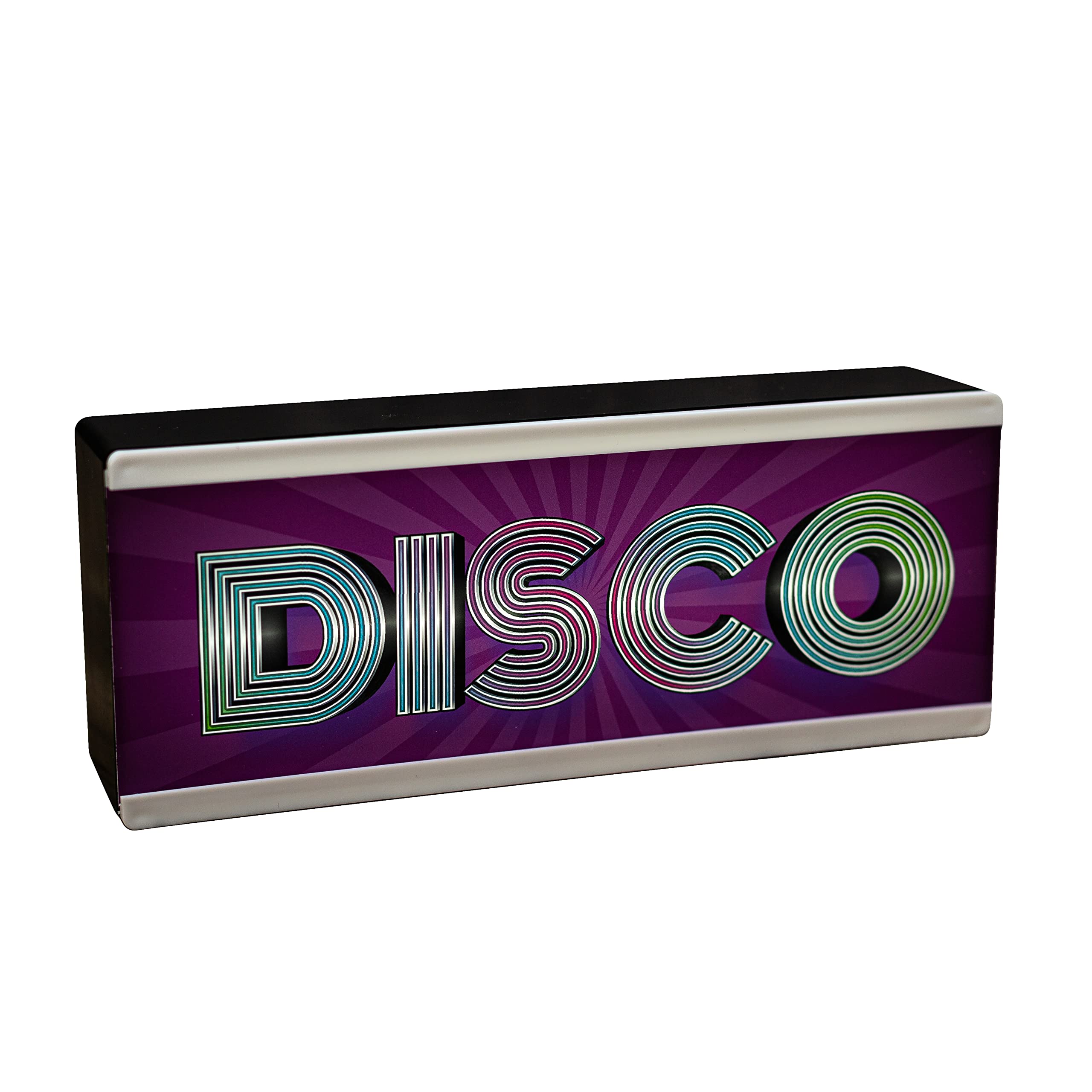 Light Up Disco Sign | LED Disco Party Event Light | Portable & Wall Hanging Sign Gift | Music Party Disco Light