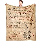 YPURTSD Wife Valentines Day Birthday Gifts from Husband Ideas - Happy Wedding Anniversary Romantic Gifts for Women - I Love You Gift for Her - Birthday Presents for Her - to My Wife Blanket 50"x60"