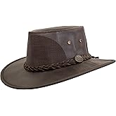 Red Rock Hats 1076 Kangaroo Cooler - Australian Outback Hat - Kangaroo Leather, Aussie Made, Foldable, Free Travel Bag