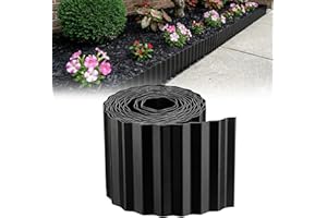 20FT Garden Corrugated Metal Landscape Edging-10'' H Bendable Sturdy Landscape Lawn Edging -Garden Metal Edging Border for Ra