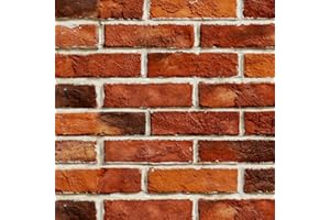 ABYSSALY Brick Wallpaper Peel and Stick Red Brick Wallpaper for Bedroom 17.7" X 118" Faux Peel and Stick Wall Paper for Fireplace Kitchen Accent Home Decoration Party Brick Wrapping Paper for Backsplash