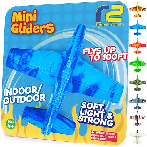 Airplane Toy Foam Airplanes for Kids - Best Easter Stuffers for Boys & Girls - Easy Throwing Air Planes - Gift Idea Toy Games - Styrofoam Plane Glider - Great Gifts for Ages 4 5 6 7 8 9+ Year Old