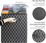 VERONLY Large Kids Toy Storage Box Chest, Foldable Fabric Organizer Grey view 4
