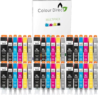 Colour Direct 550 551 XL Ink Cartridges for Canon Pixma iP8750 MG6340 MG7550 -