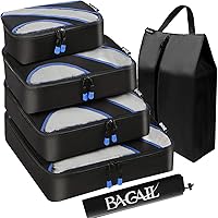 BAGAIL 6 Set Packing Cubes,Travel Luggage Packing Organizers with Laundry Bag