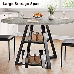 Jocoevol Round Dining Table for 4,Kitchen Dining