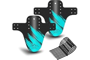 NICEDACK Bike Fender, Adjustable MTB Mud Guard, Front and Rear Compatible Mudguards for 26", 27.5", 29" Bikes and All Disc Brake Bicycle (Cyan)