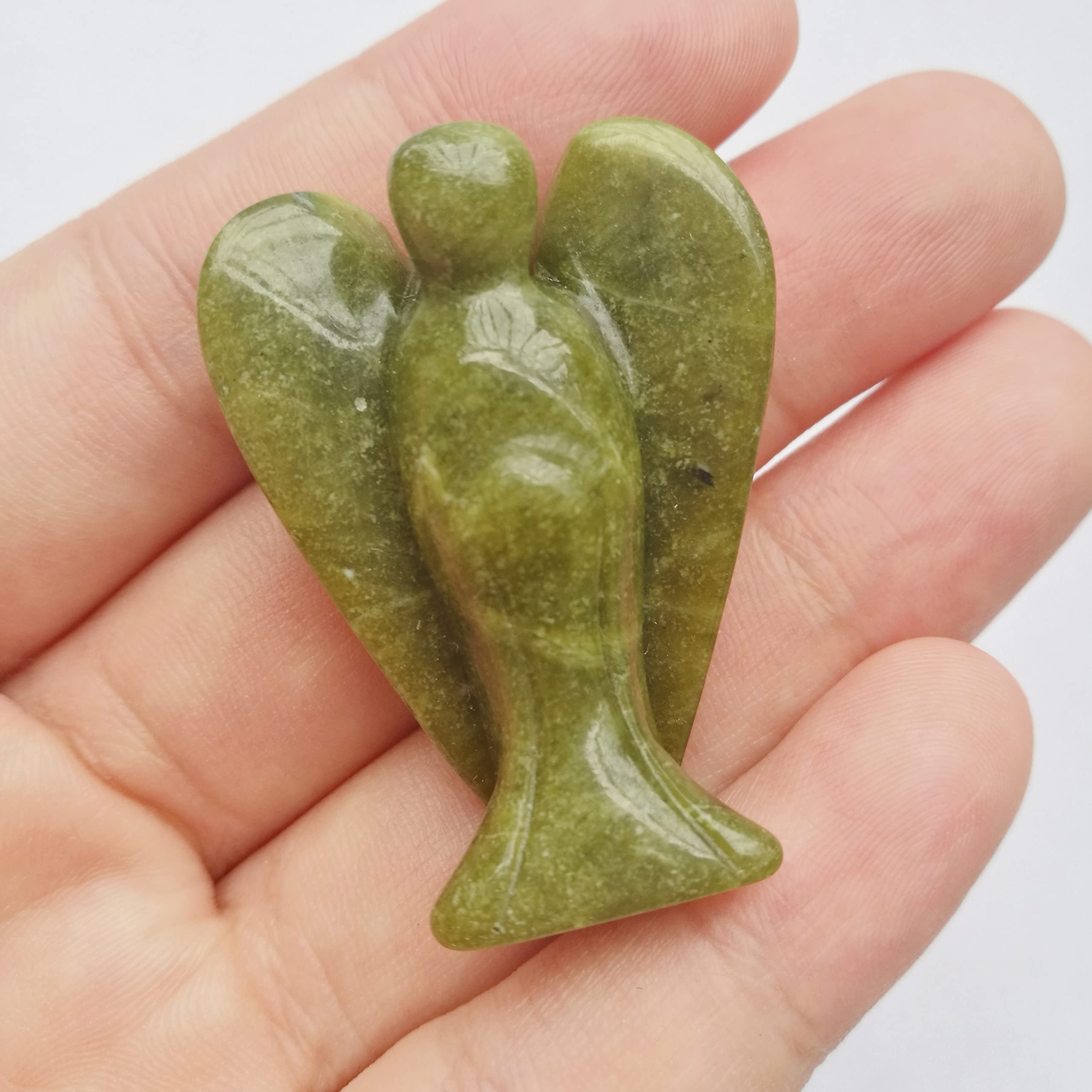 Manekieko Golden Swan Healing Crystal Prayer Guardian Angel Statue,48mm Carving Pocket Palm Stone Figurines Decoration