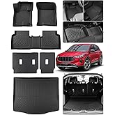 DrCarNow® Floor Mats Full Set for Ford Escape 2026 2025 2024 2023 2022 2021 2020(Not for Hybrid), Custom Fit All Weather TPE Liners with Cargo Mat & Backrest Protector for Car SUV Interior Accessories
