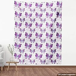 Ambesonne Butterfly Fabric by The Yard, Surreal
