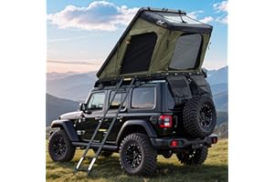 Bayati Naturnest Rooftop Tent Hard Shell, Easy Set Up Pop Up Tent for 2 Person Camping, Waterproof UV-Resistant Blackout Privacy 4 Season Tent for Truck, Jeep, SUV, Van, Trailer - Polaris 2