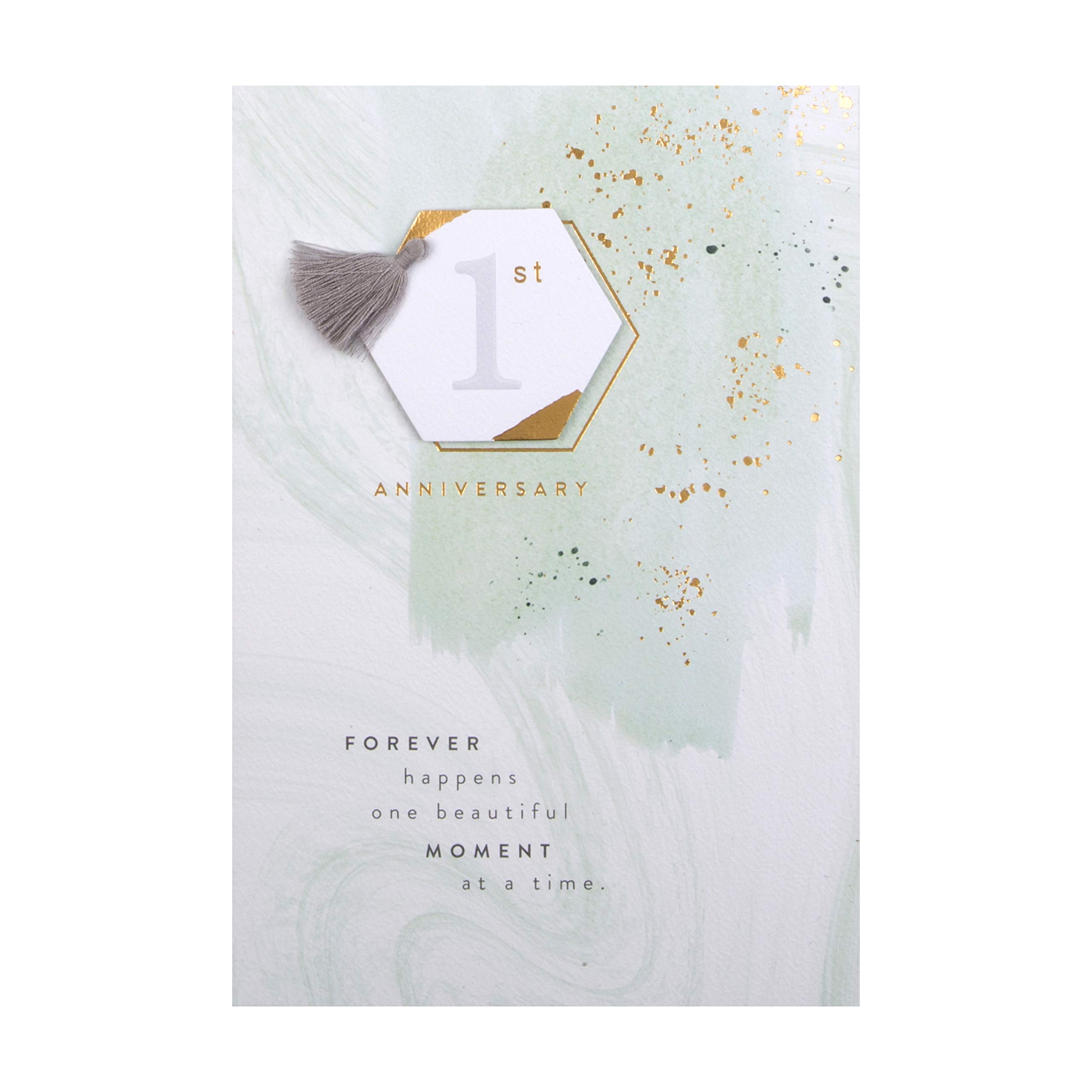 1St Wedding Anniversary Card from Hallmark - 3D Tag Design