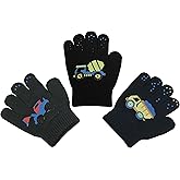 N'Ice Caps Kids Magic Stretch Gloves Mitten 3 Pairs Toddler Boys Girls Winter
