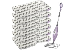 IKUKURUN Replacement Pads for Shark S3500 Series S3501 S3601 S3550 S3801 S3901 S3601D S3801CO S3901D S3455K S2902 SE450，6 Pack 3501 S3601 Washable Steam Mop Replacement Pads Refills