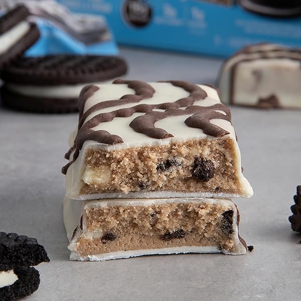 QUEST NUTRITION DIPPED COOKIES & CREAM PROTEIN BARS, HIGH PROTEIN, LOW CARB, GLUTEN FREE, KETO FRIENDLY, 4 COUNT