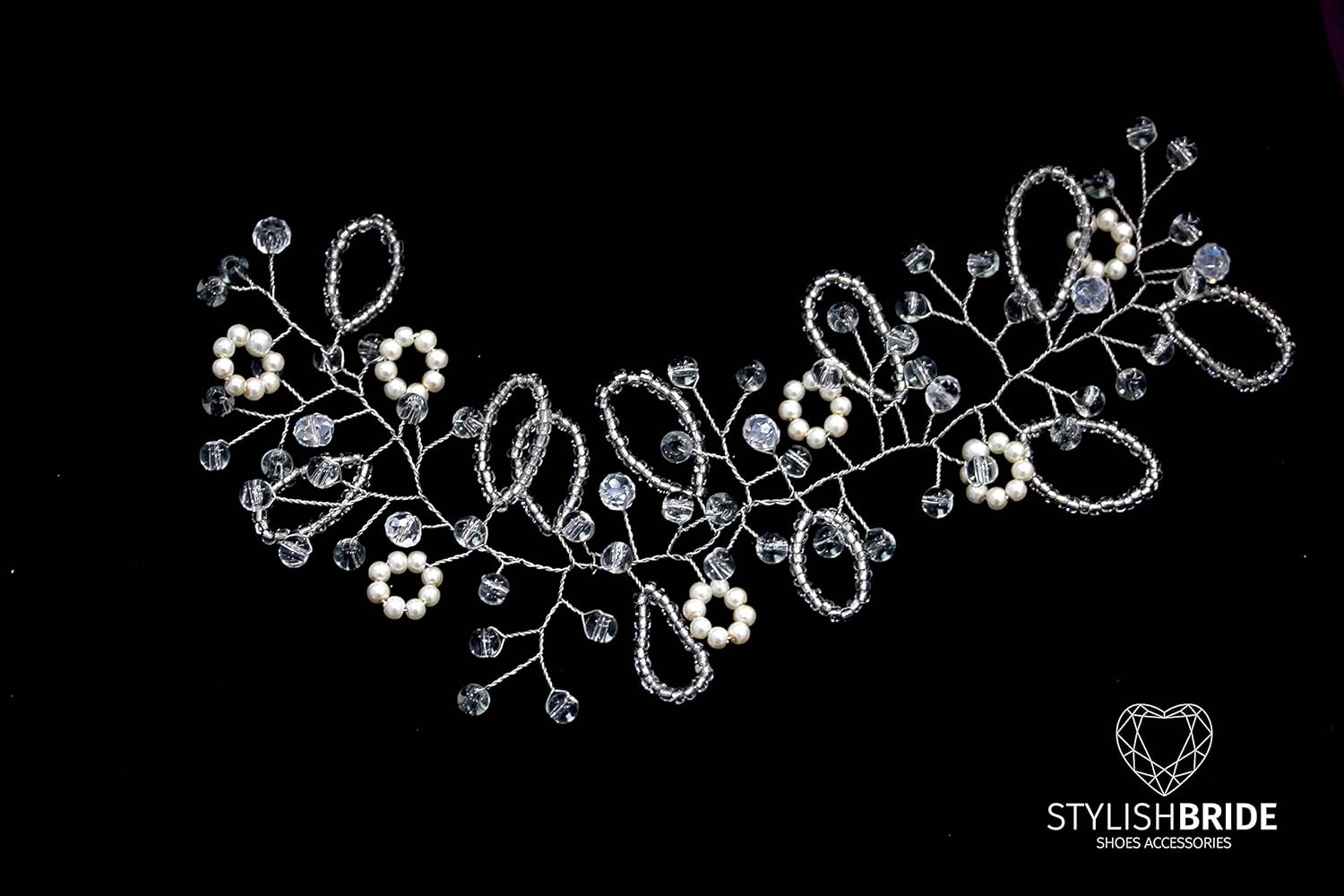 Amazon Com Wedding Rustic Pearl And Crystal Hair Vine Gold Hair