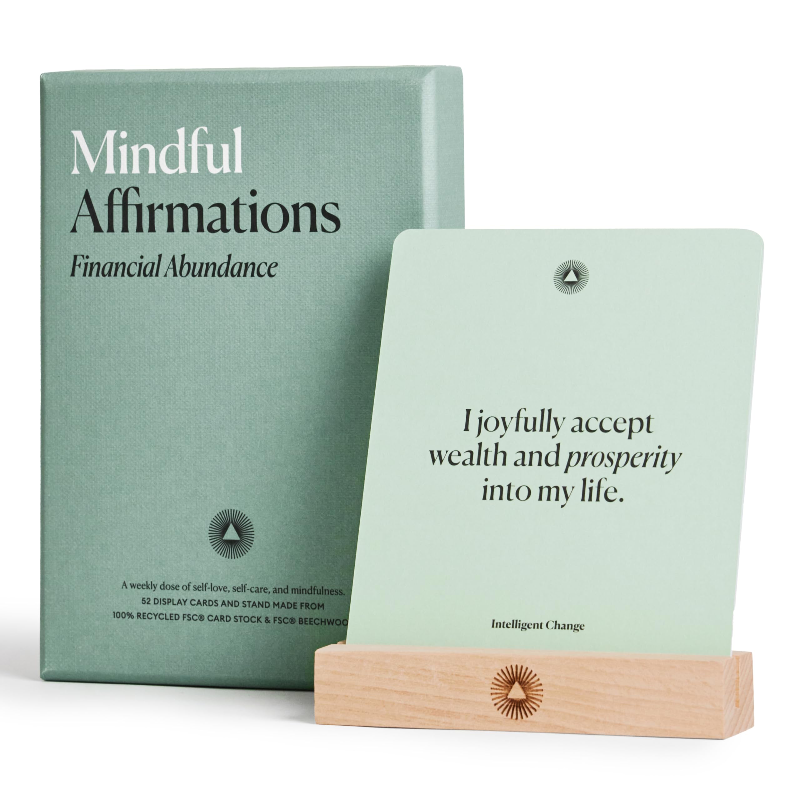 Intelligent Change Mindfulness Affirmation Cards for Financial Abundance, Daily Inspiration Words, Inspirational Assertiveness Gifts, Positive Affirmations with Stand, Game — image 1