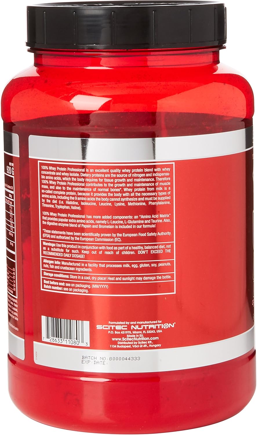 Scitec Nutrition 100% Whey Protein Professional, Enhanced with Extra Amino Acids & Digestive Enzymes, Gluten-Free - Image 3